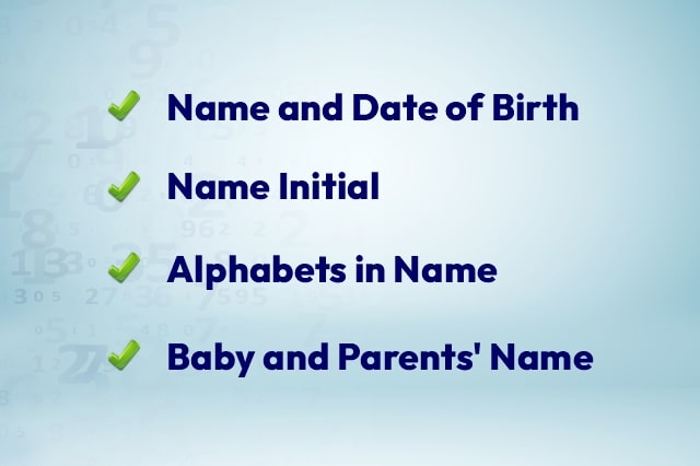 Baby name selection based on numerology compatibility